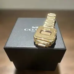 COACH/コーチ クォーツ腕時計 デジタル GLD 希少品