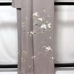 専用b639 正絹　袷　訪問着　手描き友禅　作家物落款　極美品　着物