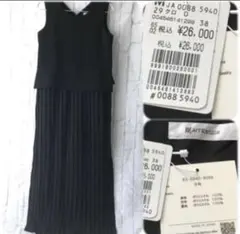 新品未使用　メトリーゼ　フォーマルブラックノースリーブドレス　定価26,000円