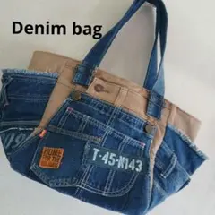 オーバーオールデニムリメイクバッグ