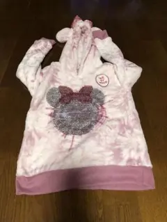 ミニーマウス フリースパーカー キラキラ ピンク Disney キッズ