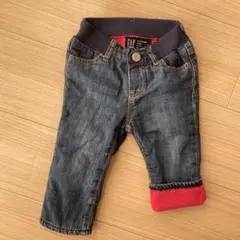 GAP ギャップ　ベビー　デニム　パンツ　ズボン　裏起毛　ピンク　80