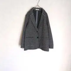 シューラルー　SHOO-LA-RUE　ボーダー　長袖　ジャケット　M 　紺白