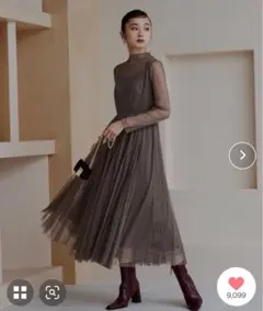 美品⭐️ルイルエブティック⭐️ラメチュールメロウワンピース⭐️ オケージョンドレス/結婚式】ラメチュールメロウワンピース