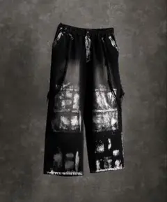 panel suspender wide denim/ADRER