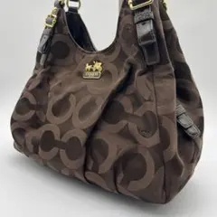 COACH コーチ マディソン マギー ショルダーバッグ オプアート ブラウン