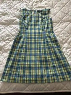 ROPÉ チェック柄 ノースリーブワンピース