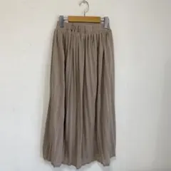 【LOWRYS FARM】ラメ入り　プリーツ　ロングスカート　ウエストゴム　キラ