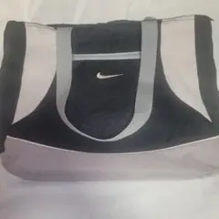 【美品/希少】NIKE オールドナイキ トートバッグ 刺繍ロゴ バイカラーY2K