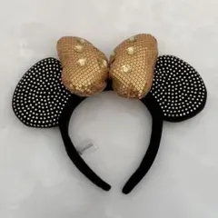 【国内未発売】 香港ディズニーランド カチューシャ ミニー ゴールドのサムネイル