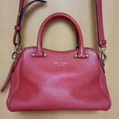 kate spade 2way ボストンバッグ ピンクベージュ - メルカリ