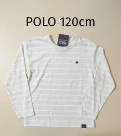 新品 POLO ロンＴ 120cm トップス 長袖Tシャツ ボーダー グレー