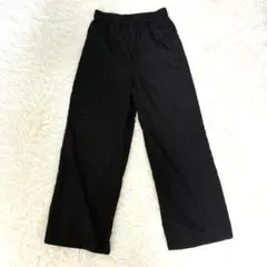 COMME CA ISM (コムサイズム) ブラック レース柄 ワイドパンツ