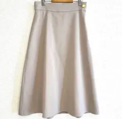 ロペピクニック フレアスカート ベージュ ゴールドボタン Mサイズ 裏地あり