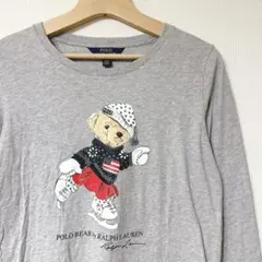 美品　ポロ ラルフローレン ポロベア　くま　星条旗　スケート　長袖　Tシャツ