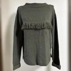 earth music＆ecologyフリンジ付　ニット セーター サイズＦ