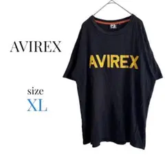 アヴィレックス【XL】ビックロゴプリントTシャツ ヴィンテージ 古着 ブラック
