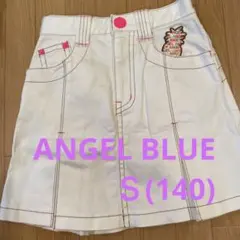 【ANGEL BLUE❤️エンジェルブルー❤️ロゴアップリケデニムスカート❤️140】