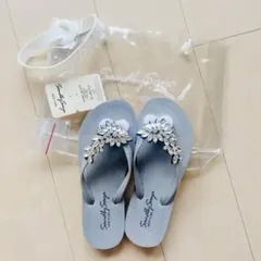 未使用 タグ有 サンドバイサヤ ビジュー ビーチサンダル ブライダルシューズ