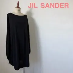JIL SANDER ドレープ ノースリーブ ワンピース ブラックのサムネイル