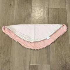 Leapepe レアペペ ポンポンビブ スタイ バイカラー ピンク×ベージュ