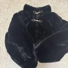 ブラックファーショートジャケット