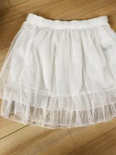♡新品♡2段レースフリルペチスカートミニ　　　　M