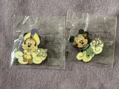 ミッキー　ミニー　ピンバッジ　TDR25周年　アラジン　ジャスミン