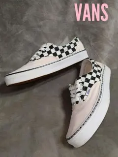 VANS ERA チェッカーフラッグ ピンク×ブラック スニーカー