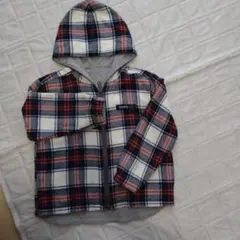 SHIPS チェック柄 フード付きパーカー