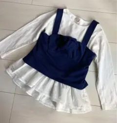 petit main リボンビスチェ付き トップス チュニック　110