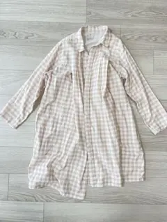 【M-Lサイズ】チェック柄 マタニティパジャマ (2点セット)