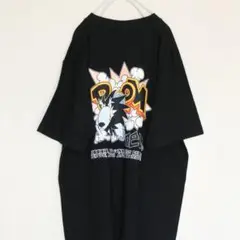 未使用 デッド 極美品 y2k USA古着 キャラ Tシャツ 黒 半袖 L XL