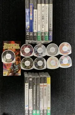 【PSP 箱説付き 7本・ソフトのみ 9本・空箱7箱 セット】