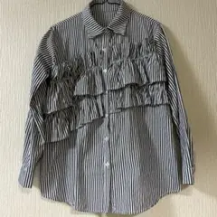 長袖フリルシャツ