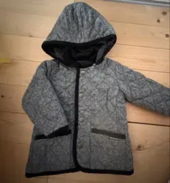 Miki House グレー キルティングコート　80