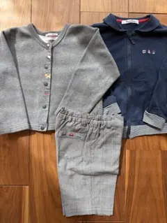 familiar カーディガン・パーカー・ズボン 3点セット