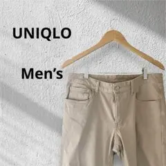 【美品】ユニクロ メンズ スリムフィットチノ ベージュ W82(41) 股下84