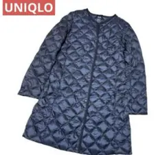 ユニクロ レディース ノーカラー ロング ライトダウンコート