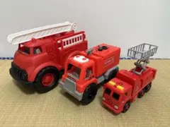 消防車おもちゃ3台セット　Green Toys 西松屋　働く車　緊急車両ミニカー
