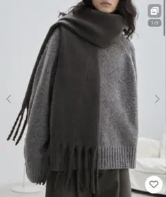 WYM LIDNM マフラー FREE ダークグレーメンズ