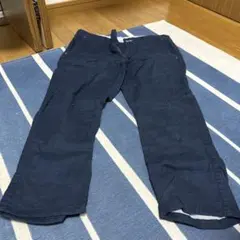 ネイビー カジュアル コットンパンツ　7部丈　ズボン　長ズボン