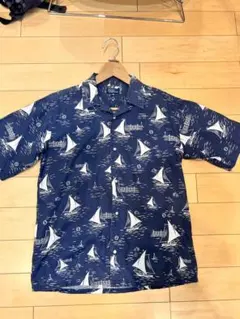 W*O様 ラルフローレン シルクリネンシャツ ヨット柄 XL アロハ - メルカリ