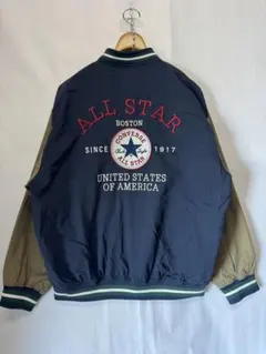 CONVERSE コンバース スタジャン ロゴ刺繍 ナイロンジャケット L