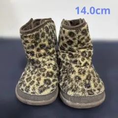 【14cm】ヒョウ柄 ブーツ サイズ