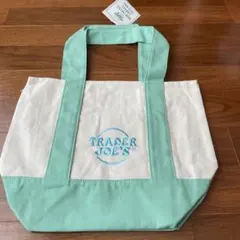 TRADER JOE'S トートバッグ アイボリー/ミントグリーン