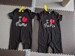 【新品タグ付き】ベビー ロンパース I Love Mama Papa 2枚セットのサムネイル