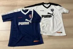 PUMA スポーツシャツ ネイビー ホワイトセット 150