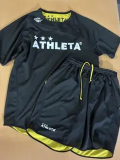 ATHLETA サッカーウェアセット 黒/黄