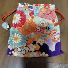 和柄 巾着袋 ポーチ